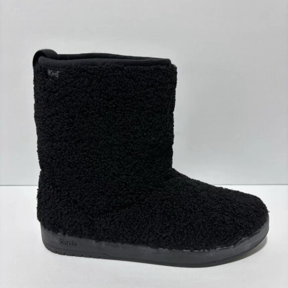 Keds Women’s Tally Faux Shearling Winter Boot Black, Size 7 M - Picture 1 of 7